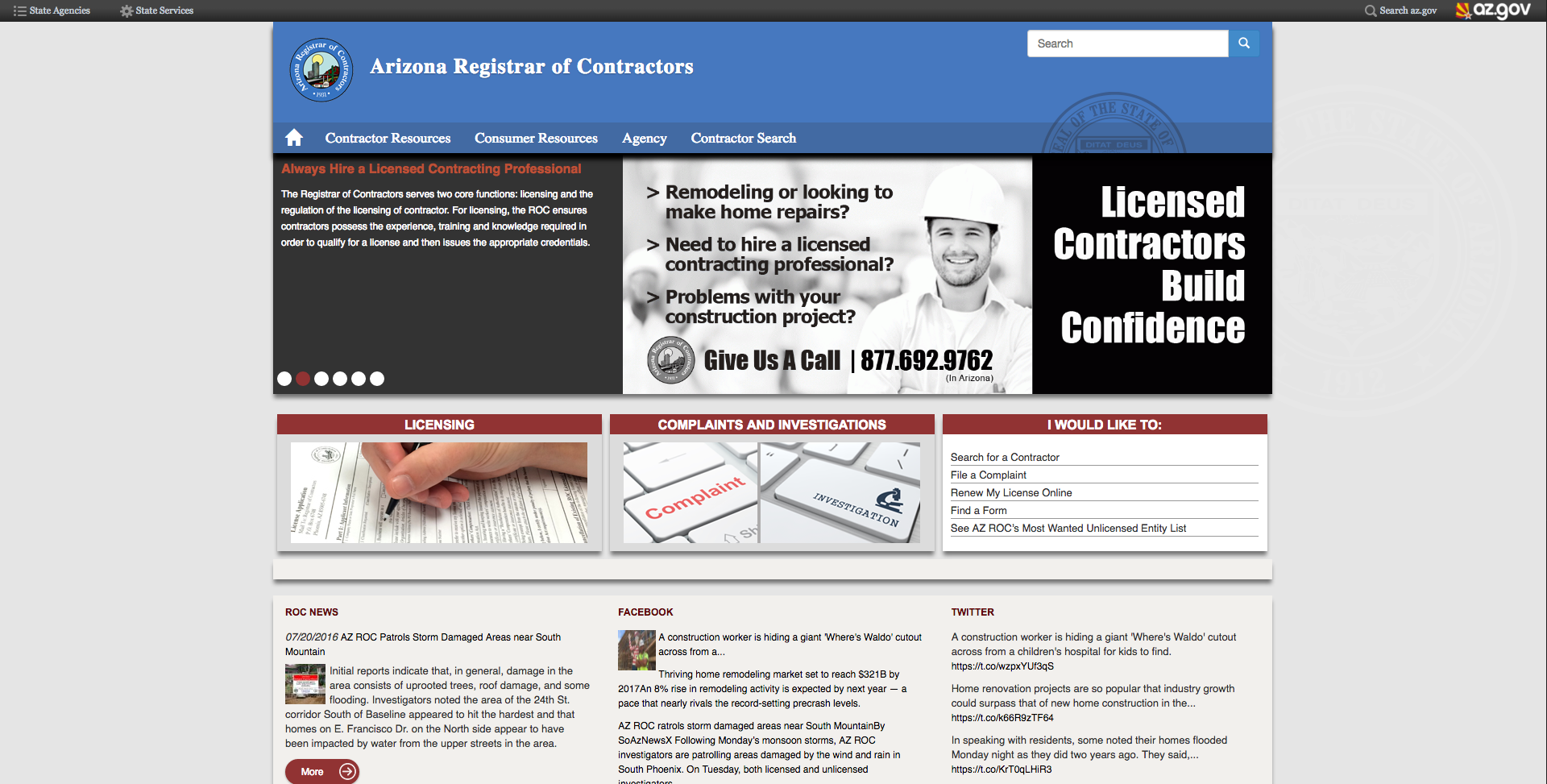 Arizona Registrar Of Contractors | Showcase